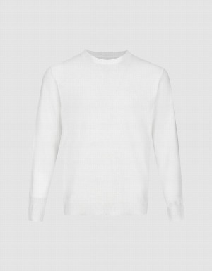 Cardigan Urban Revivo Basic Tricoté Homme Blanche | AAF2996PC