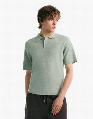 Cardigan Urban Revivo Tricoté Homme Vert | OXH714MM