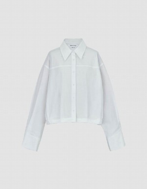 Chemises Urban Revivo Button Up Balloon Femme Blanche | KYD9688PI