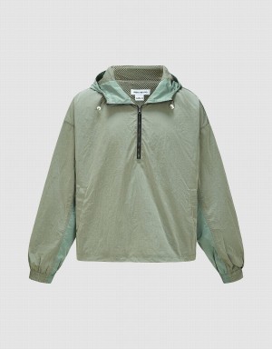 Chemisier Urban Revivo Raglan Sleeve Loose Overhead Homme Vert | RXD4518UA