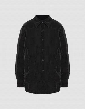Doudoune Urban Revivo Pressed Button Femme Noir | IYM6063QA