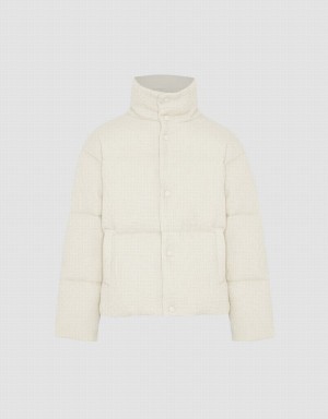 Doudoune Urban Revivo Stand Collar Droit Homme Beige | IKB5330OE