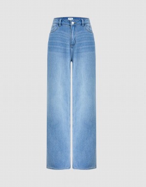 Jean Urban Revivo Droit Fit Femme Bleu | CGT2122ZP