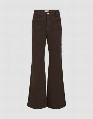 Jean Urban Revivo Flare Femme Marron | GPS4852GC