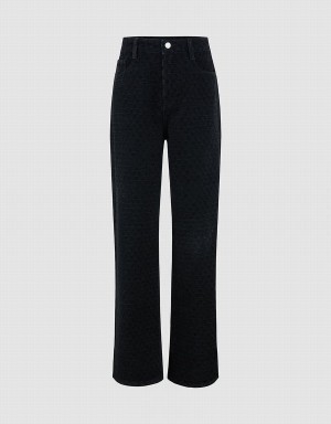 Jean Urban Revivo Larges-Leg Femme Noir | VLV7575AF