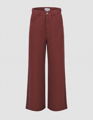 Jean Urban Revivo Larges-Leg Femme Rouge | IBW1581KB