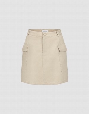 Jupes Urban Revivo Mini A-Line Femme Kaki | DGJ8728CO