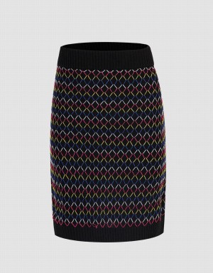 Jupes Urban Revivo Plaid Tricoté Femme Grise | SUU7013YX