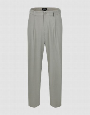 Pantalon Urban Revivo Carrot Fit Homme Kaki Grise | JZP1763EG