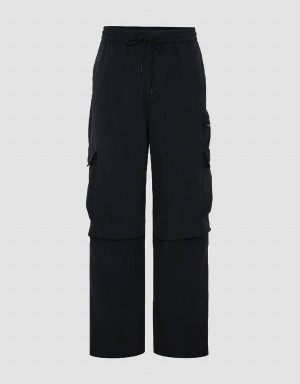 Pantalon Urban Revivo Drawstring Taille Larges-Leg Loose Homme Noir | TUW5841MH