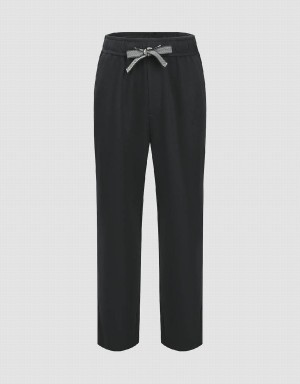Pantalon Urban Revivo Drawstring Taille Carrot Fit Homme Grise Foncé | OIJ1757VM