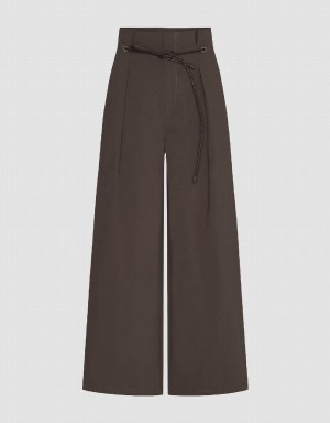 Pantalon Urban Revivo Droit Femme Marron | AOG3522LT