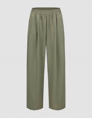 Pantalon Urban Revivo Elastic Taille Carrot Fit Femme Vert | SEV2972VX