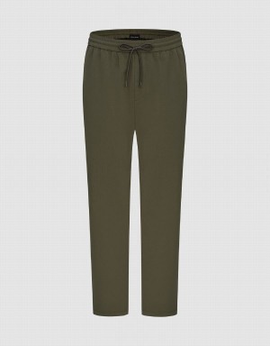 Pantalon Urban Revivo Elastic Taille Droit Homme Vert | WHT9756PE