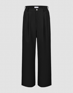 Pantalon Urban Revivo Larges-Leg Femme Noir | DVJ193JC