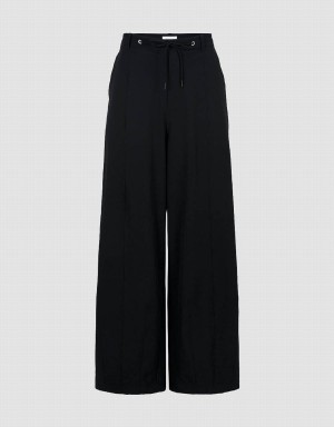 Pantalon Urban Revivo Larges-Leg Homme Noir | VZU4917QV