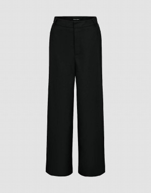 Pantalon Urban Revivo Loose Droit Femme Noir | GHC74100RM