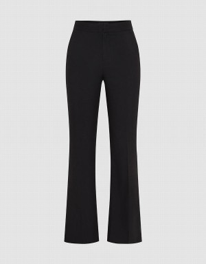 Pantalon Urban Revivo Mince Flare Femme Noir | TLP7414ZV