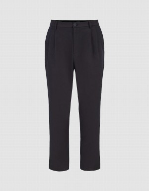 Pantalon Urban Revivo Oversized Droit Homme Grise Foncé | HCE642JU