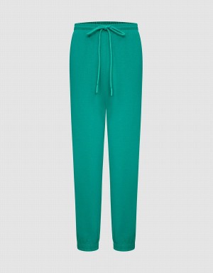Pantalon Urban Revivo Plain Drawstring Taille Joggers Femme Vert | HLZ824IF