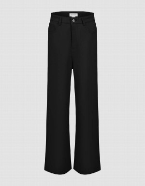 Pantalon Urban Revivo Regular Flare Femme Noir | CJH6372WM