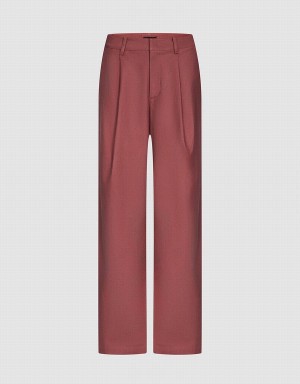 Pantalon Urban Revivo Tailored Larges-Leg Femme Marron | QEA6941IJ