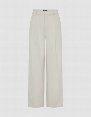 Pantalon Urban Revivo Tailored Larges-Leg Femme Kaki | GLB2722FR