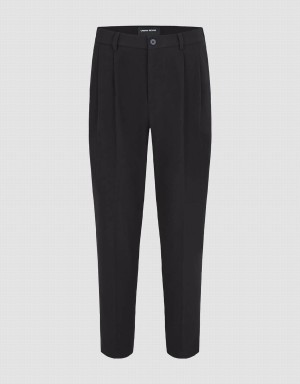 Pantalon Urban Revivo Tricoté Carrot Fit Homme Noir | SBZ52IO