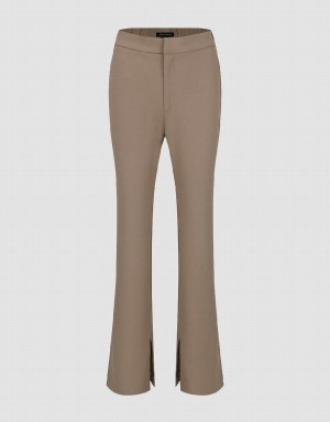 Pantalon Urban Revivo Tricoté Flare Femme Kaki | AEU194DP