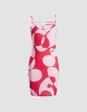 Peignoir Urban Revivo Abstract Print Bodycon Cami Femme Rose | CBO7581NB