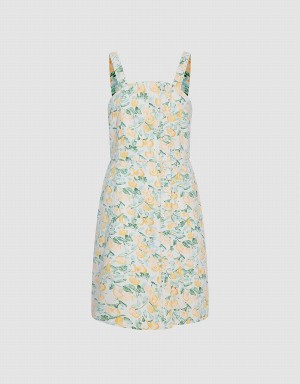 Peignoir Urban Revivo Allover Fruit Print Denim Overall Femme Multicolore | UQZ4047CR