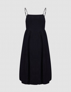 Peignoir Urban Revivo Beaded Brides Cami Femme Noir | PWL263EN
