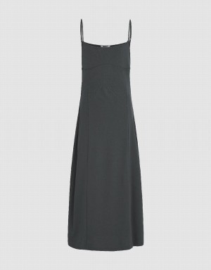 Peignoir Urban Revivo Off-Shoulder Mince Cami Femme Grise Foncé | ONR10093ZK