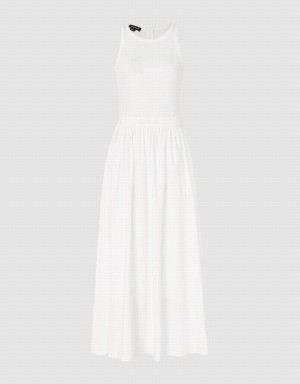 Peignoir Urban Revivo Sans Manches A-Line Femme Blanche | ZBS4111EF