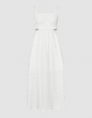 Peignoir Urban Revivo Sans Manches Cut-Out A-Line Femme Blanche | CGU899EB