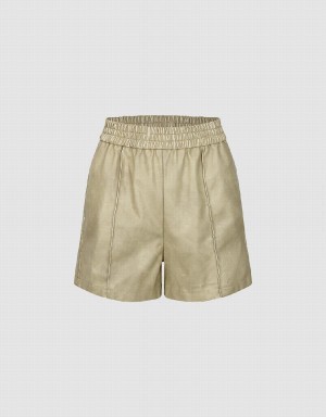 Short Urban Revivo Elastic Taille Femme Kaki | LRO5812CT