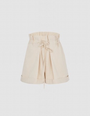 Short Urban Revivo Leisure Femme Kaki | HJI4623HI