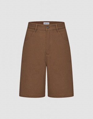 Short Urban Revivo Urban Regular Femme Marron | JMA4726OO