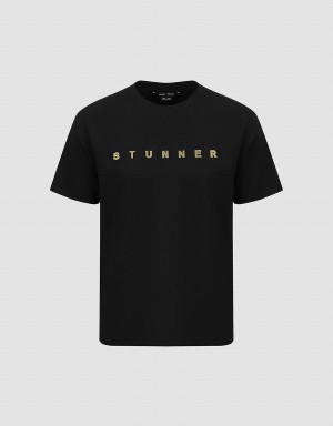 T Shirts Urban Revivo Crew Neck Droit Homme Noir | AEB360AK