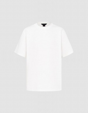 T Shirts Urban Revivo Drop Shoulder Sleeve Crew Neck Homme Blanche | CRU7186TG