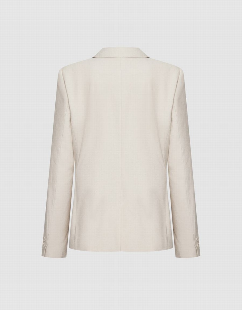 Blazer Urban Revivo Plain Double Breasted Femme Kaki | FXF4377VC