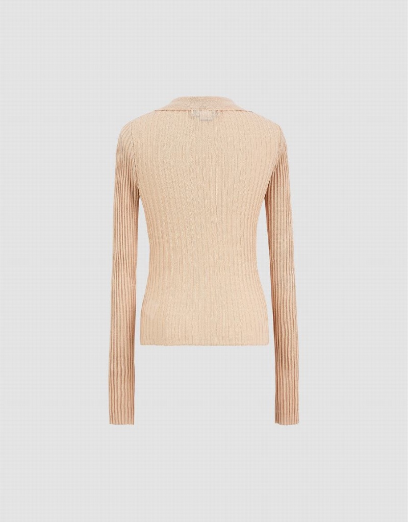 Cardigan Urban Revivo Button Up Tricoté Femme Kaki | ZMW2643CB