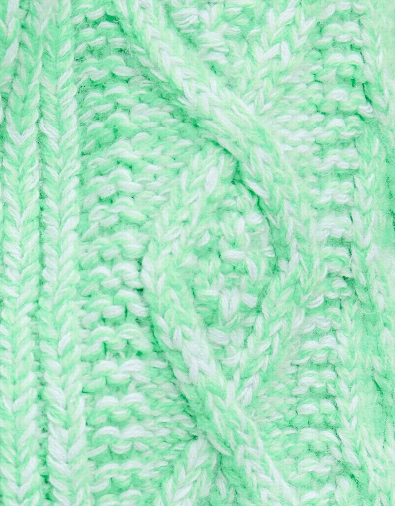 Cardigan Urban Revivo Cable Knit V Neck Button Up Femme Vert | MFM6316RL