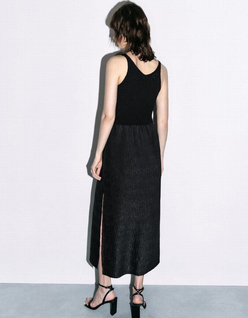 Cardigan Urban Revivo Mince Tricoté Femme Noir | MLO435QE