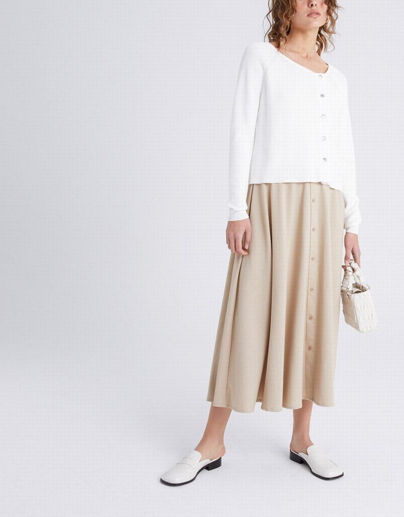 Cardigan Urban Revivo Plain Button Up Femme Blanche | IVH6374LO