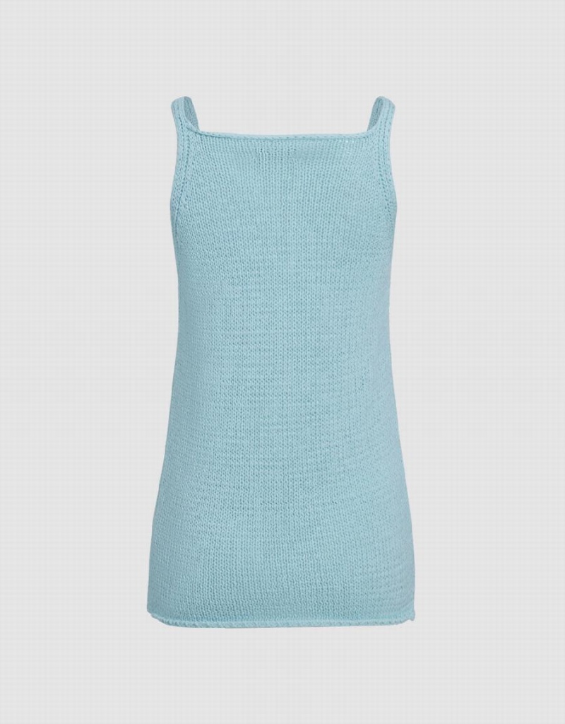 Cardigan Urban Revivo Sans Manches Off-Shoulder Tricoté Cami Top Femme Vert | SQX3198RI