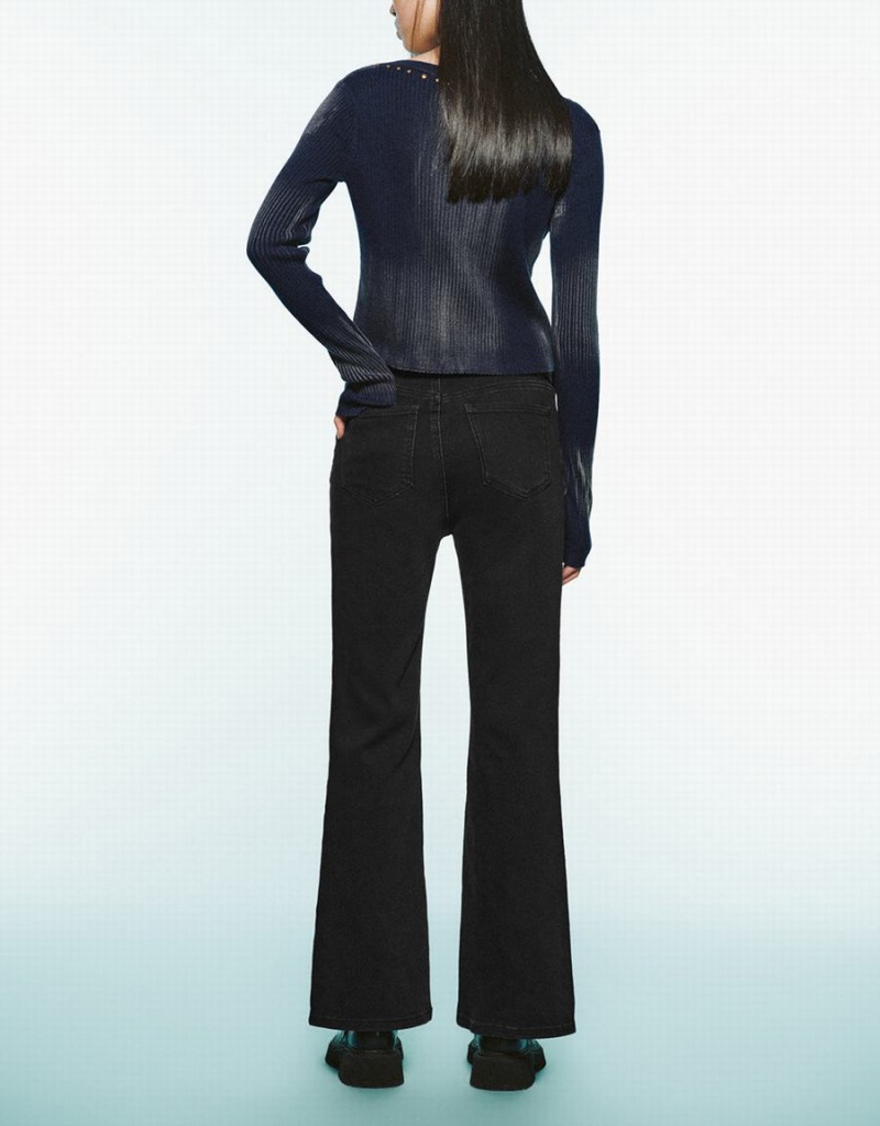 Cardigan Urban Revivo Studded Decor Tricoté Femme Bleu | OOR470ZC