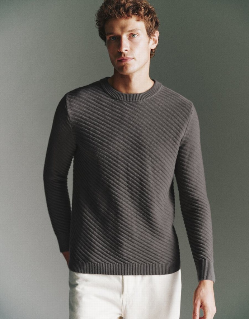 Cardigan Urban Revivo Tricoté Homme Vert | ORH9595CH
