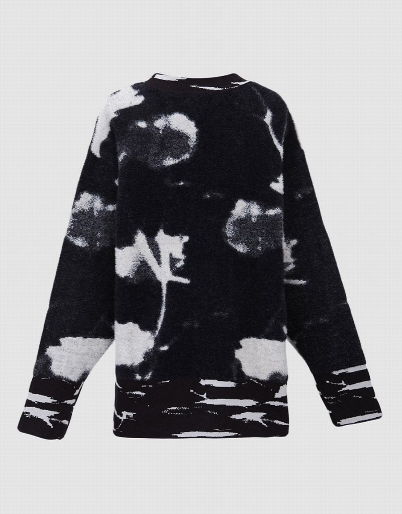 Chandails Urban Revivo Abstract Print Femme Grise | MIT3530QE