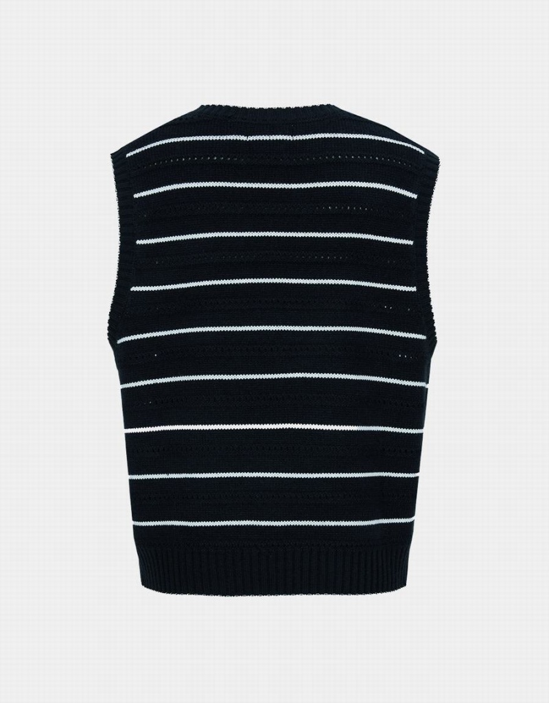 Chandails Urban Revivo Rayé Crew Neck Femme Grise | FIG747XA